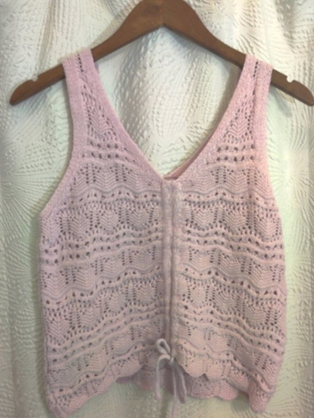Jessica Simpson Crochet Tank Top in Lavender XS